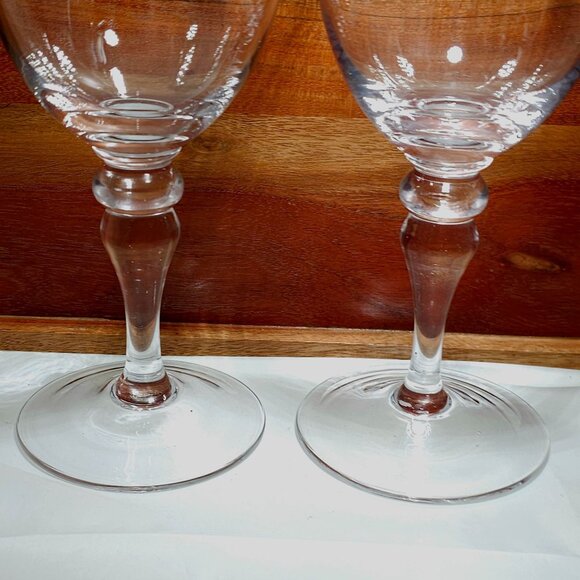 2 Etched Flower Buds Garland Goblets 8.5" oversized 20oz universal water glasses - Picture 4 of 7